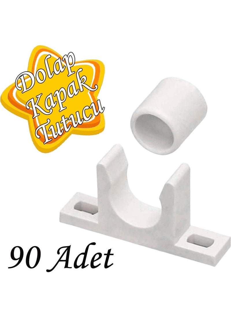 Glaswen 90 Pieces Furniture Cabinet Door Plastic Snap Fasteners White  - Image 2