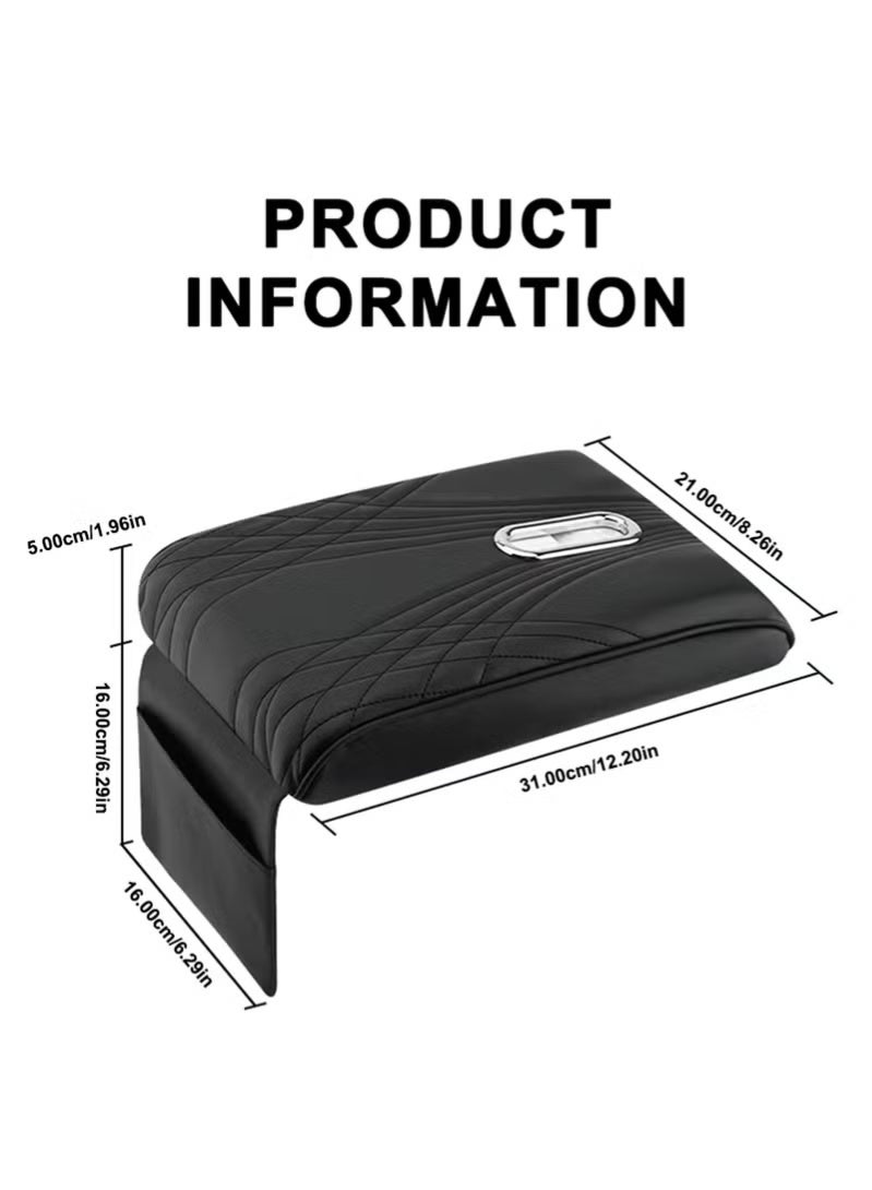 وسادة رفع مسند الذراع ذات التحكم المركزي للسيارة من إسفنج الذاكرة، وسادة صندوق مسند الذراع المركزي الطويلة - Image 2