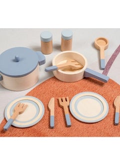 Cordova Wooden Kids Simulation Kitchen Cooking Toys Cookware Pot Set  - Image 4