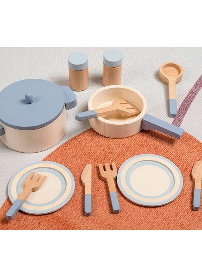 Cordova Wooden Kids Simulation Kitchen Cooking Toys Cookware Pot Set  - Image 4