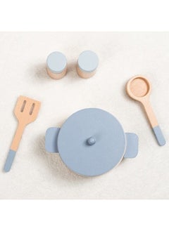 Cordova Wooden Kids Simulation Kitchen Cooking Toys Cookware Pot Set  - Image 1