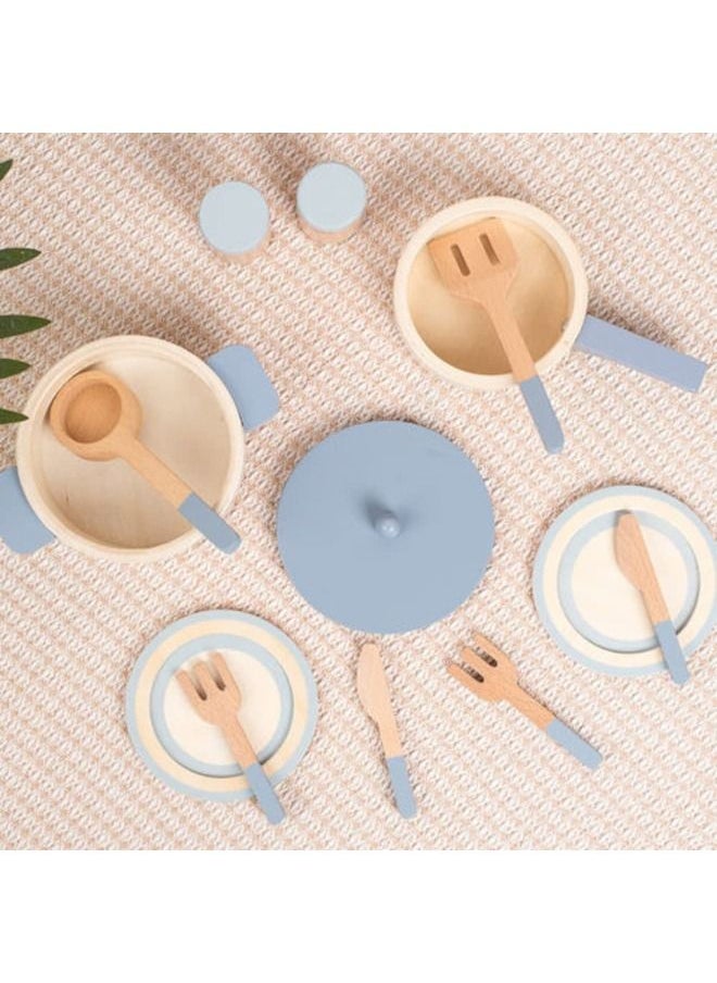 Cordova Wooden Kids Simulation Kitchen Cooking Toys Cookware Pot Set  - Image 5