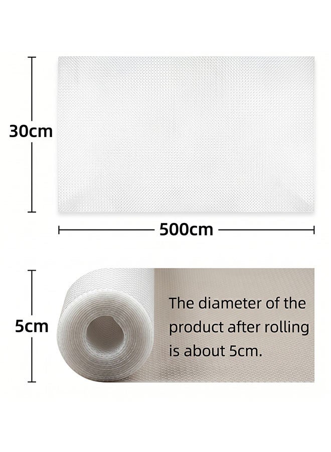 MLADEN Shelf Liner Clear Waterproof Pantry Cabinets Liners EVA Kitchen Liner Washable Easy to Cut Drawer Mat for Kitchens Non-Adhesive Liner Stain-Proof Shelf Drawer Cabinet Liner 30*500CM - Image 2