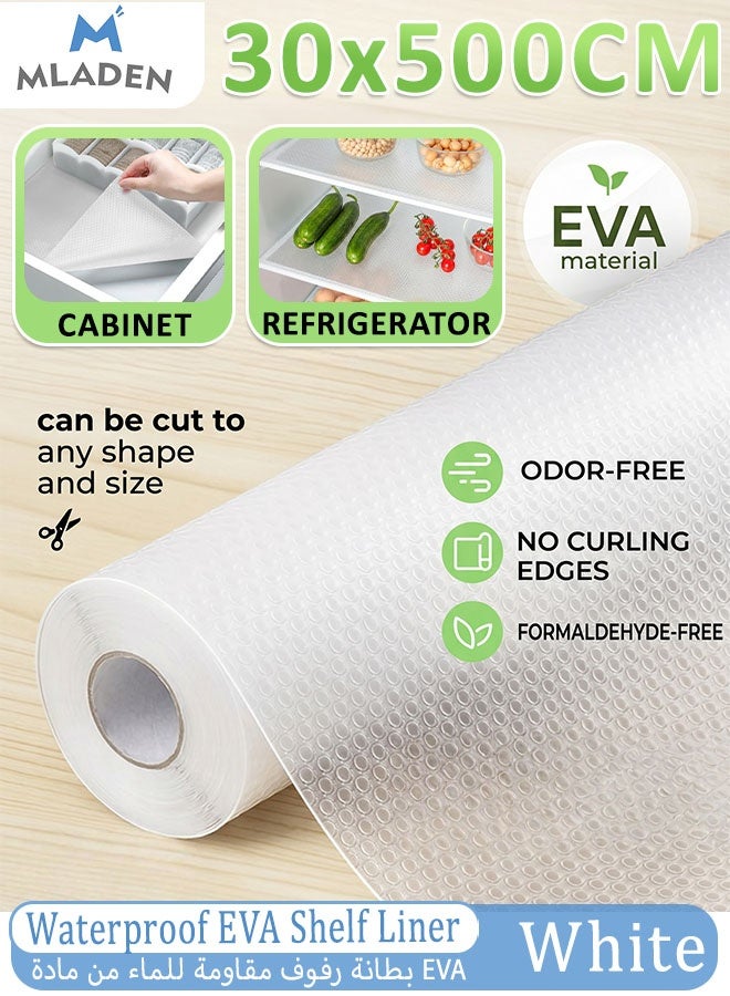 MLADEN Shelf Liner Clear Waterproof Pantry Cabinets Liners EVA Kitchen Liner Washable Easy to Cut Drawer Mat for Kitchens Non-Adhesive Liner Stain-Proof Shelf Drawer Cabinet Liner 30*500CM - Image 1