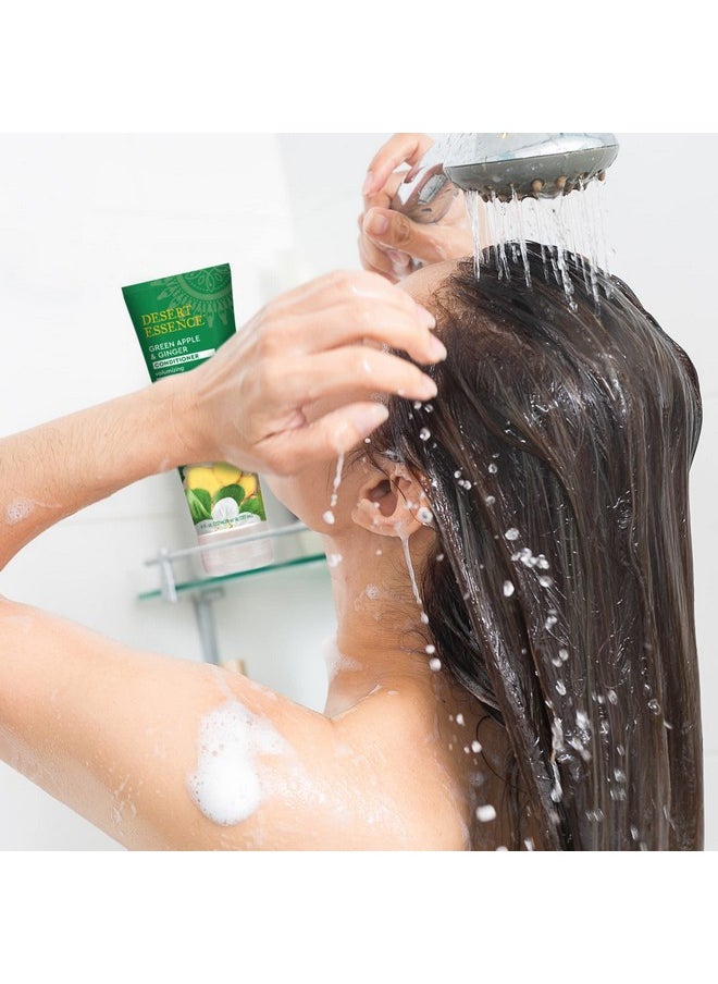 DESERT ESSENCE - Green Apple And Ginger Conditioner 8 Fl Oz 2 Pack Volume For Fine Hair Moisturizing Thickening Volatizing W/Organic Extracts And Oils Vitamins Antioxidants Parabenfree - Image 1