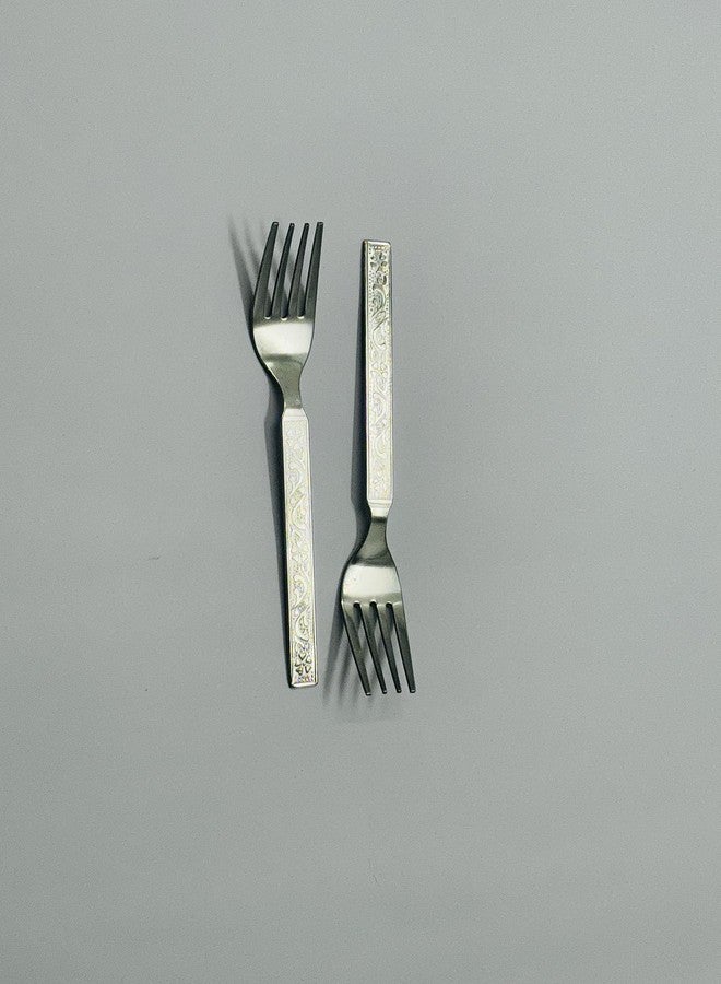 Dev Industries Stainless Steel Forks Set for Home and Kitchen, Fruit Fork for Dining Table, Shiny and Sturdy Handle Fork 16.5cm, Silver (22 Gauge) (Pack of 6) - Image 2