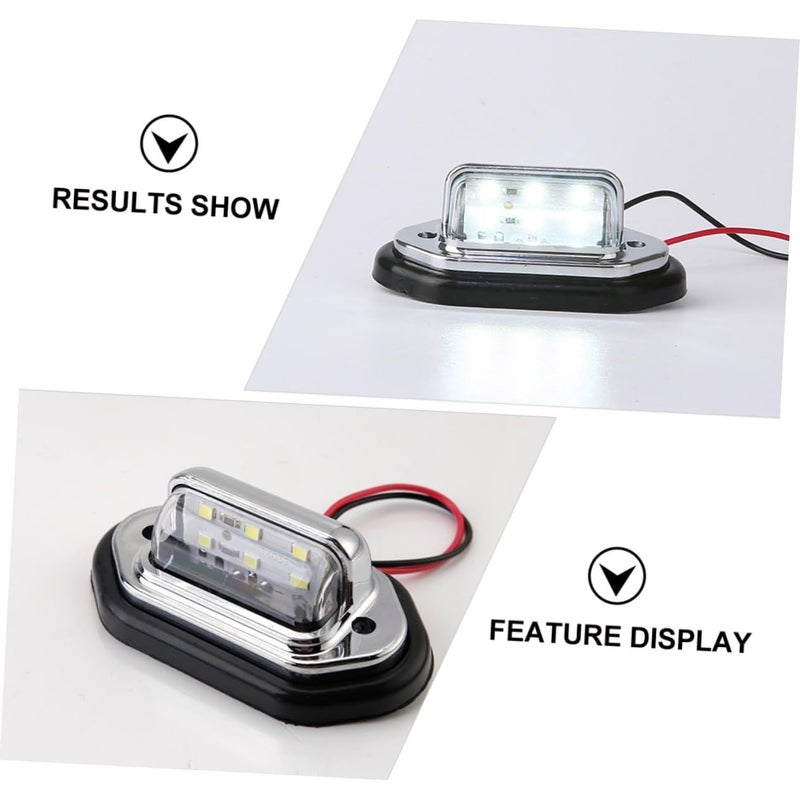 2 قطعة لمبات LED داخلية للسيارة، إضاءة جانبية للوحة الترخيص، مصابيح صندوق الأمتعة، أداء عالي من مادة ABS. - Image 5