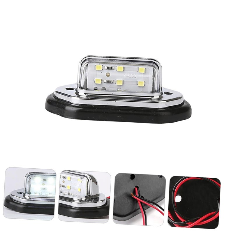2 قطعة لمبات LED داخلية للسيارة، إضاءة جانبية للوحة الترخيص، مصابيح صندوق الأمتعة، أداء عالي من مادة ABS. - Image 4