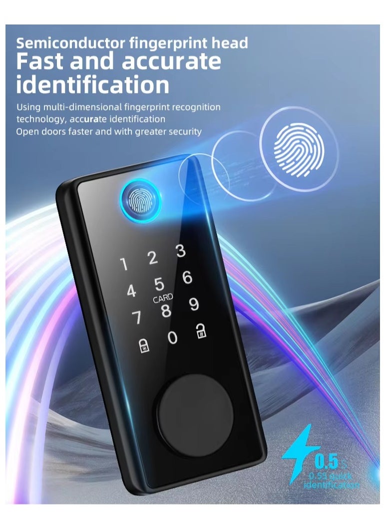 Generic Smart door lock keyless deadbolt multiple input methods - tuyaAPP smart home device  - Image 3