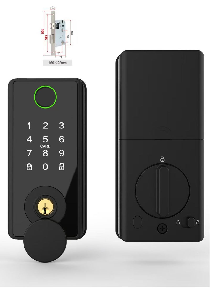Generic Smart door lock keyless deadbolt multiple input methods - tuyaAPP smart home device  - Image 1