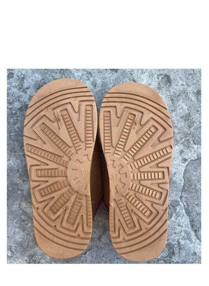 شبشب بنعل سميك للنساء من شو داي، شبشب شتوي منزلي منفوش للارتداء في الأماكن الداخلية والخارجية - Image 3