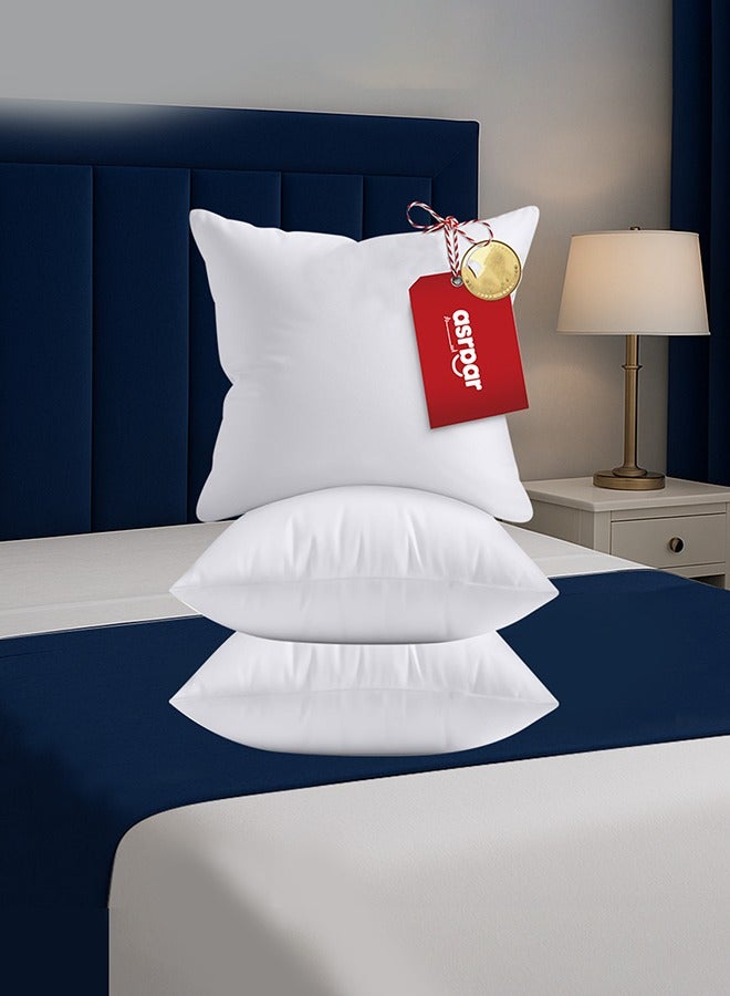 Asraar 3 Pieces | Microfiber Cushion Filler - White - 65x65 cm - Image 1