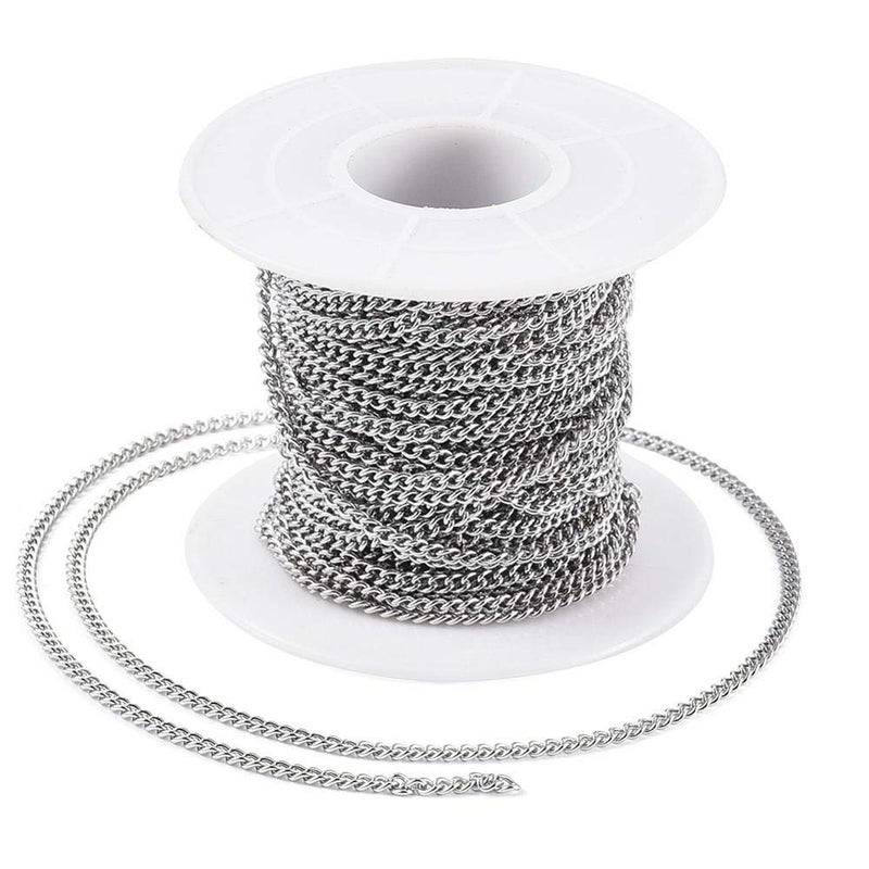 CRAFTS HAVELI Combo of Link Anchor Chain Silver 1mm 10 Mtr 20 Lobster Jump Ring Flat Nose Hole Punch Plier - Image 2