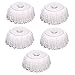 YWSHF 5 PCS Microfiber Replacement Mop Head Spin Mop Head Replacement 5Pack Microfiber Refill Heads Universal for 360 Spin Magic Mopping Round Shape Standard Size White - Image 1