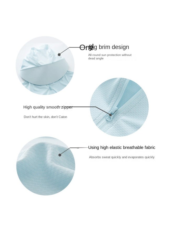 Summer Sun Protection Clothing Women's Short Breathable Heat Insulation Hooded Sun Protection Clothing Upf50 Uv Protection Outdoor Sun Protection Skin - Image 3