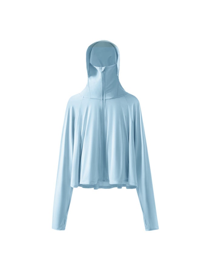 Summer Sun Protection Clothing Women's Short Breathable Heat Insulation Hooded Sun Protection Clothing Upf50 Uv Protection Outdoor Sun Protection Skin - Image 1