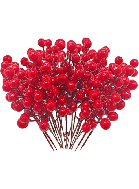 5 Holly Berries Xmas Artificial Pine Picks