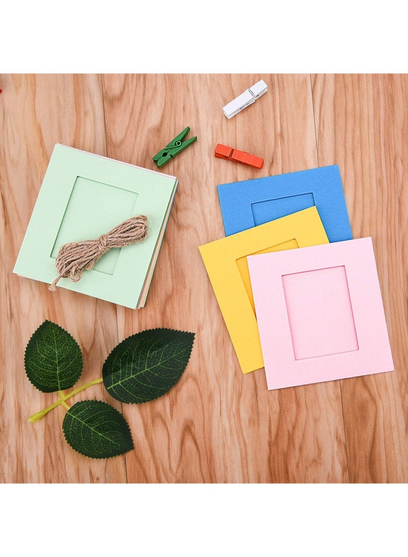 X-level Mini Picture Frame Wall Decor Hanging Display Paper Photo Frame Set Compatible with Fujifilm Instax Mini 11 9 8 70 90 26 Camera Films, Mini Link Printer, 30 Piece (Colorful) - Image 4