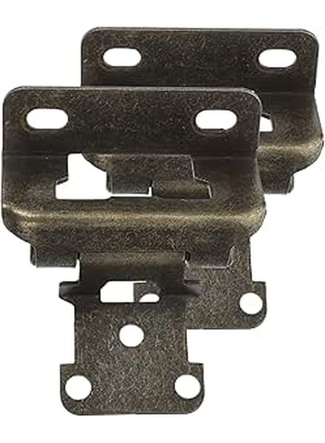 2Pcs 1 2 Inch Self Closing Semi Concealed Cabinet Hinges Antique Bronze Finish Heavy Duty Spring Hinges - Image 1