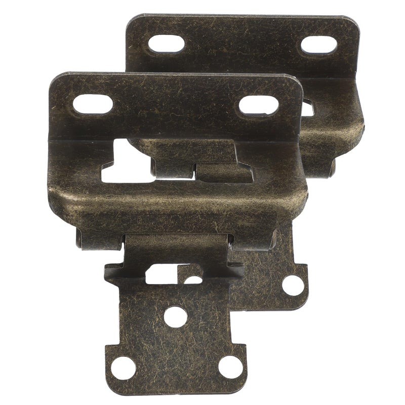 2Pcs 1 2 Inch Self Closing Semi Concealed Cabinet Hinges Antique Bronze Finish Heavy Duty Spring Hinges - Image 2