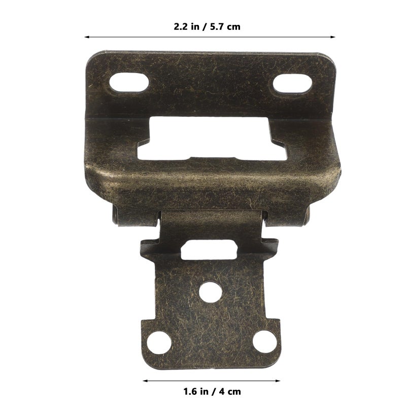 2Pcs 1 2 Inch Self Closing Semi Concealed Cabinet Hinges Antique Bronze Finish Heavy Duty Spring Hinges - Image 3