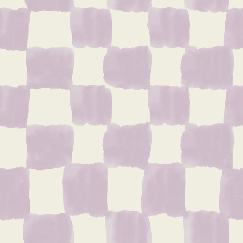 Mr. Kate Mr Kate Tess Watercolor Soft Lavender Checker Peel and Stick Wallpaper Vinyl 205in x 18ft - Image 2