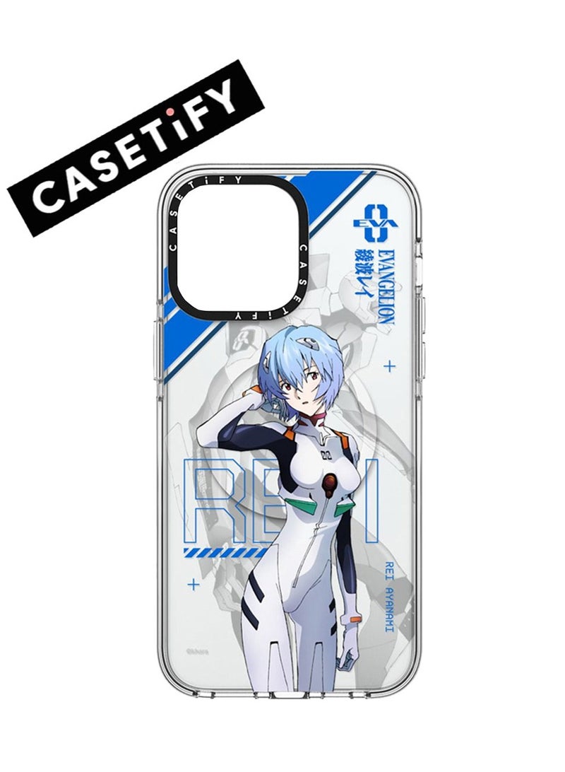 Casetify Apple iPhone 15 Pro Case,Neon Genesis Evangelion Ayanami Rei Magnetic Adsorption Phone Case - Semi transparent - Image 1