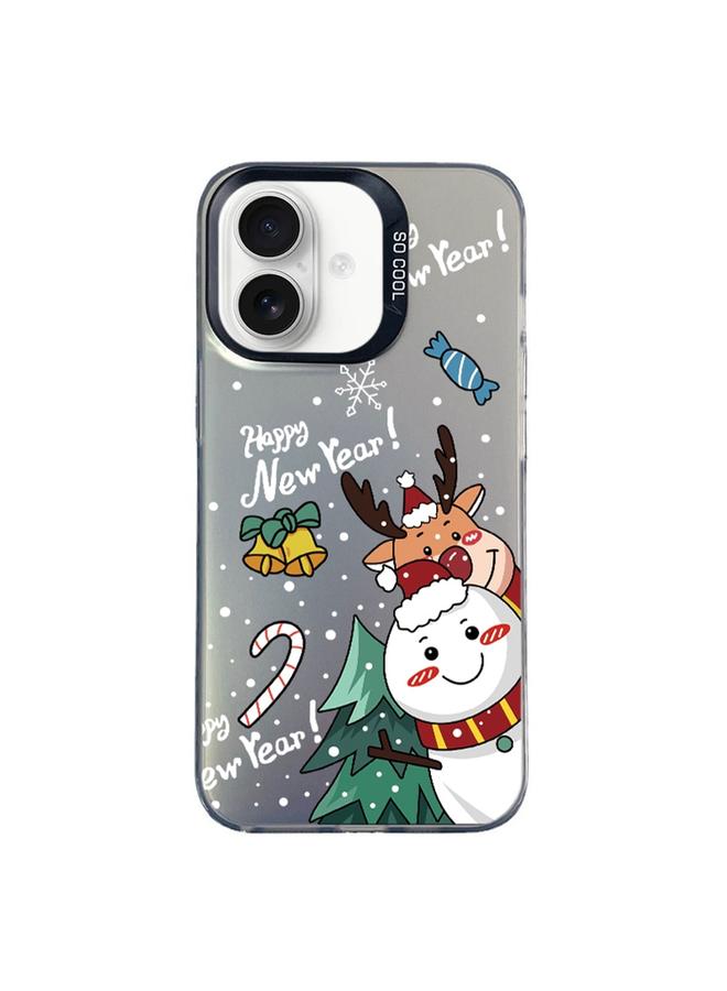 S-TOP Case For iPhone 16 Plus Christmas Series PC Full Coverage Pattern Phone Case - Image 1