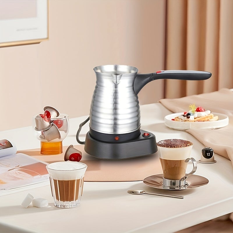 European Standard English Standard Mini Coffee Pot Metal Pot With Handle Portable Electric Turkish Coffee Pot Tea Pot - Image 3
