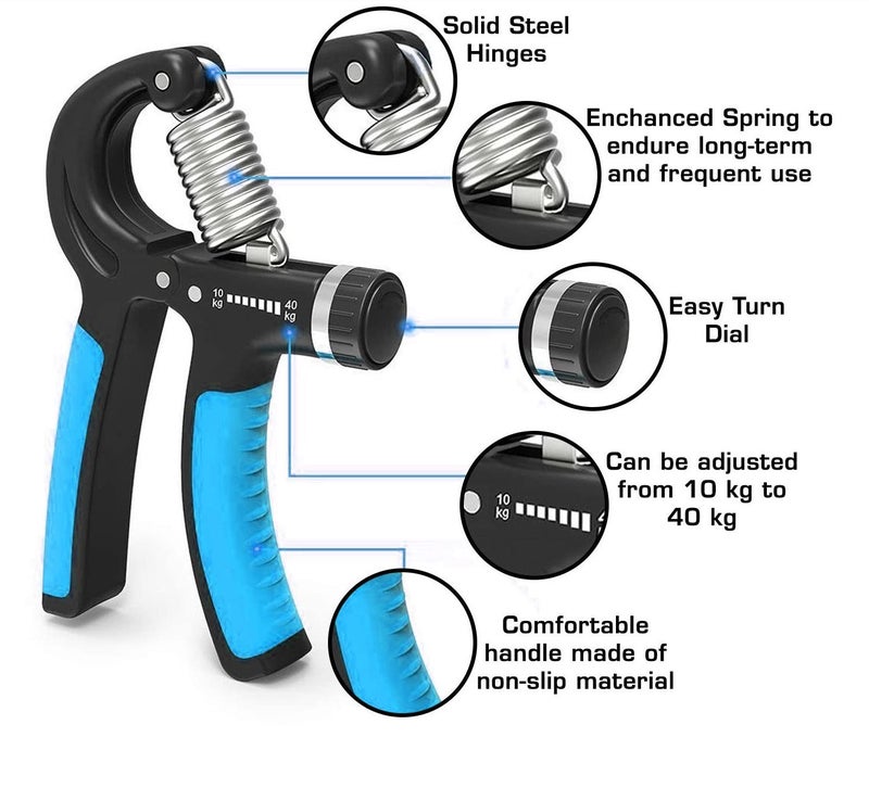 DGARYS Adjustable Finger Exerciser Hand Grip Strengthener Hand Gripper Good for Hand Power Building and Forearm Muscle Exercising Grip Range 10-40 Kg (Multicolor) - Image 3