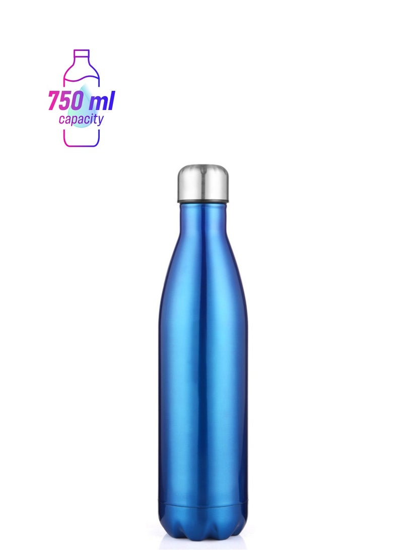 Stainless Steel Water Bottles Easy to Clean Cola Shape Thermal Flask Rustproof for School Outdoor Sports for Camping Hiking Travel-750ML - Image 1