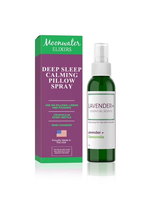 Moonwater Elixirs Lavender Sleep Spray for Pillows - Natural Calming Aromatherapy Mist + Amethyst Crystals & Reiki Energy - Lavender & Chamomile Pillow Spray for Deep Rest - Linens, Pajamas, Bedtime Relaxation. (1)  - Image 1