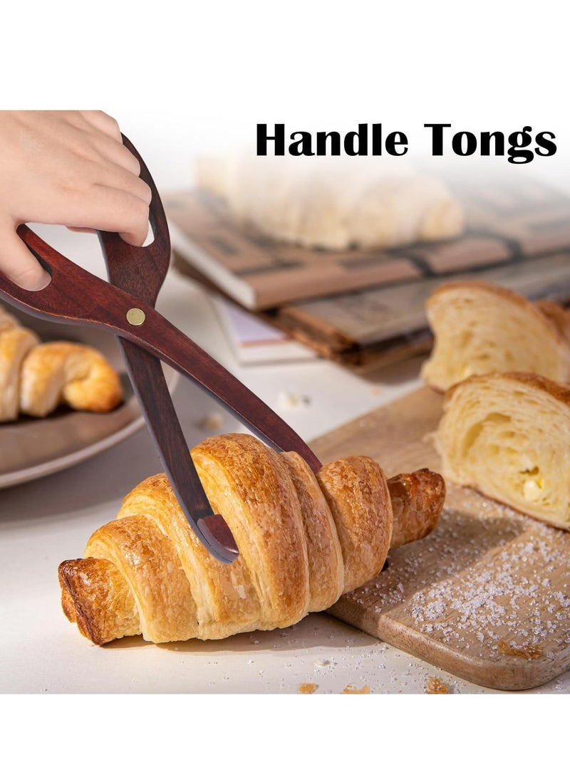 Oasisgalore 2-Pack Wooden Toaster Tongs, Reusable Kitchen Tongs for Cooking and Baking Tools - Image 3