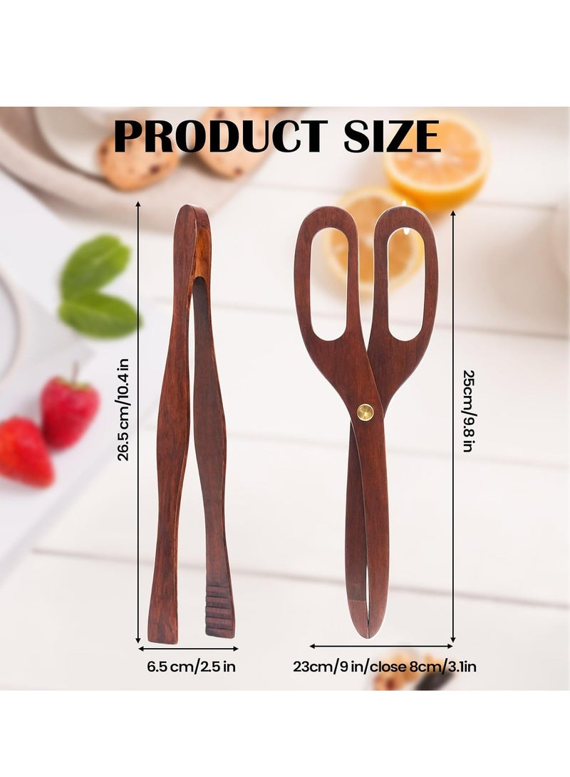 Oasisgalore 2-Pack Wooden Toaster Tongs, Reusable Kitchen Tongs for Cooking and Baking Tools - Image 5
