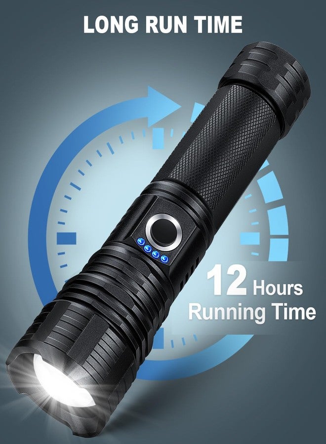 Sigoobal Rechargeable Flashlights High Lumens, 99,000 Lumen Super Bright Flashlight, 2pack Led High Powered Flash Light, Flashlight for Home, Camping, 5 Modes/12h Run Time for Outdoor, IPX6 Waterproof - Image 3
