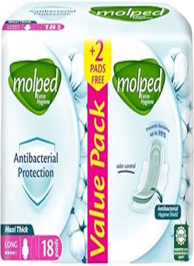 Molped - Molped Extra Hygiene - Value Pack - Long - 18 Pads - Image 1