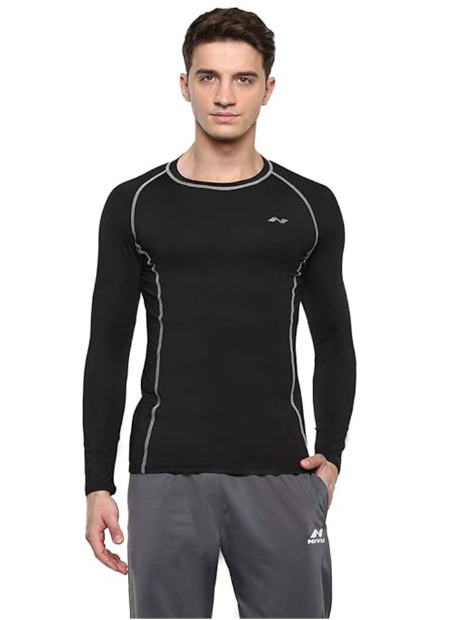 Nivia - Compression Tee - Full Sleeve T-shirt for Men  | Size : L | Light Weight | Comfortable | Stylish | Gym and Sports Wear - Image 1