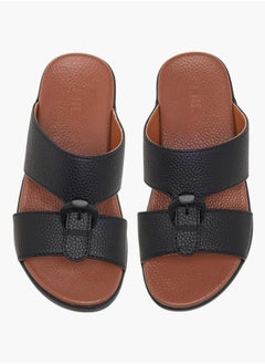 LBL by Shoexpress Boys Textured Slip-On Arabic Sandals with Buckle Accent  - Image 2