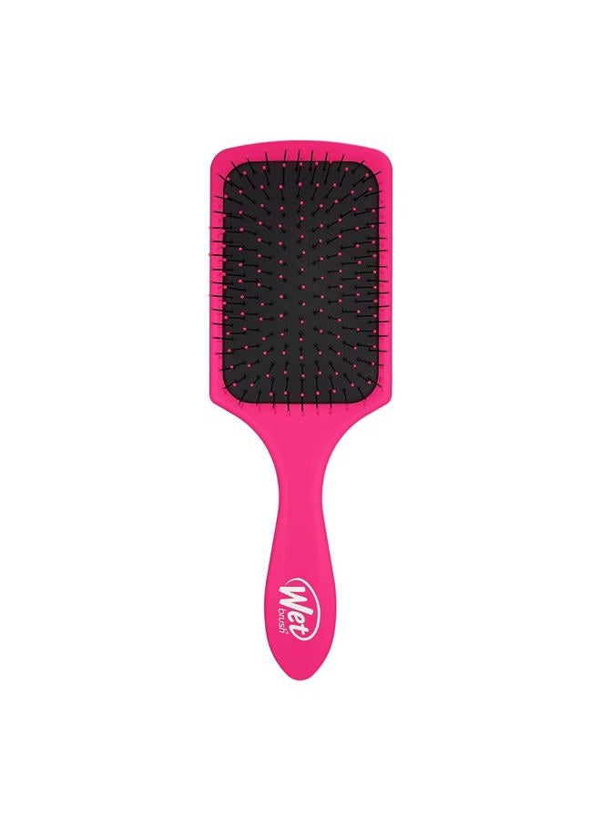 Wet Brush فرشاة شعر بادل ديتانجلر، وردي - شعيرات إنتيلي فليكس فائقة النعومة مع تصميم أكوا فينت - رائعة لعلاجات الشعر - فرشاة خالية من الألم للنساء والرجال، للشعر الرطب والجاف والتالف - Image 1