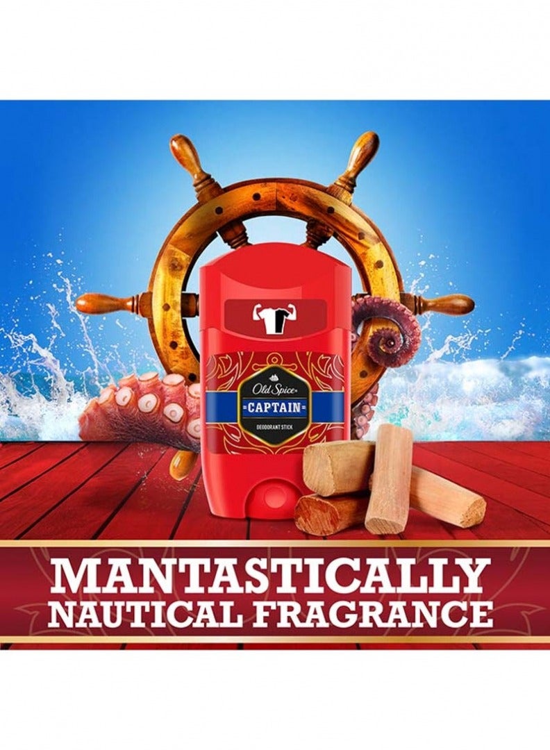 Old Spice Pack Of 6 Captain Deodorant Stick For Men 50ml - Image 3