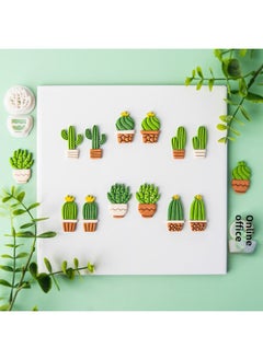 Generic Fresh Cactus Earrings Soft Pottery Mold Green Plant Jewelry Pendant Ear Hanging Clay Cutting Mold Hand Tool-Color:YT0055-Cactus C  - Image 2