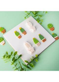 Generic Fresh Cactus Earrings Soft Pottery Mold Green Plant Jewelry Pendant Ear Hanging Clay Cutting Mold Hand Tool-Color:YT0055-Cactus C  - Image 4
