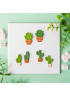 Generic Fresh Cactus Earrings Soft Pottery Mold Green Plant Jewelry Pendant Ear Hanging Clay Cutting Mold Hand Tool-Color:YT0055-Cactus C  - Image 5