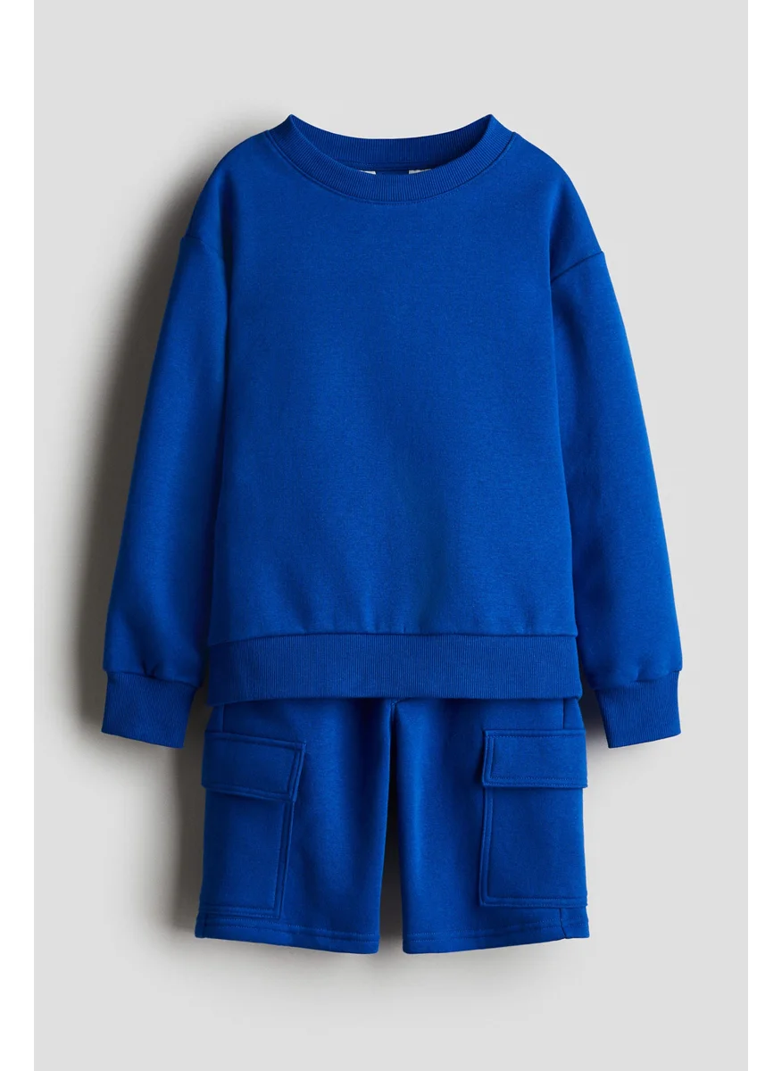 H&M 2-Piece Sweatshirt And Shorts Set