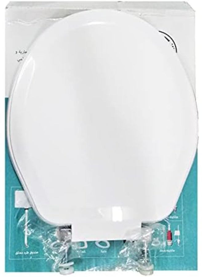 غطاء المرحاض الامين اللون أبيض