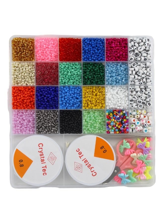 child toy Colourful Bracelet Beads And A-Z Alphabet Letter Art Starter DIY Bead Making Kit For Kids  - Image 1