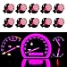 Wogomz 10Set T10 194 168 Dash Instrument LED Light Bulbs Bright Panel Gauge Cluster Indicator Light Bulbs with Twist Lock Socket Car Replacement Lights for Dashboard Light Map Light Pink - Image 2