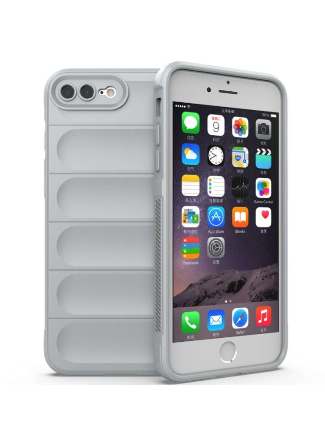 Premium Protection Back Silicone Case Compatible with Iphone 7/8 Plus Magic Shield Shockproof Case with Camera Protection (Grey)