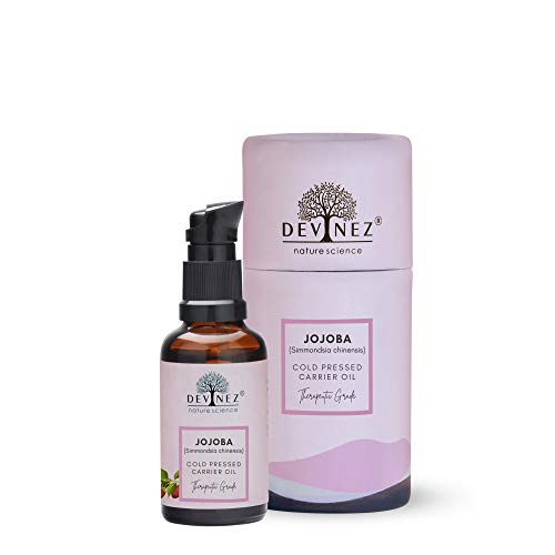 Devinez Jojoba Oil, 100% Pure Virgin Cold Pressed, Unrefined, Exceptional moistruizer for skin, hair, scalp, nails perfect for sensitive & dry skin, 30ml - Image 1