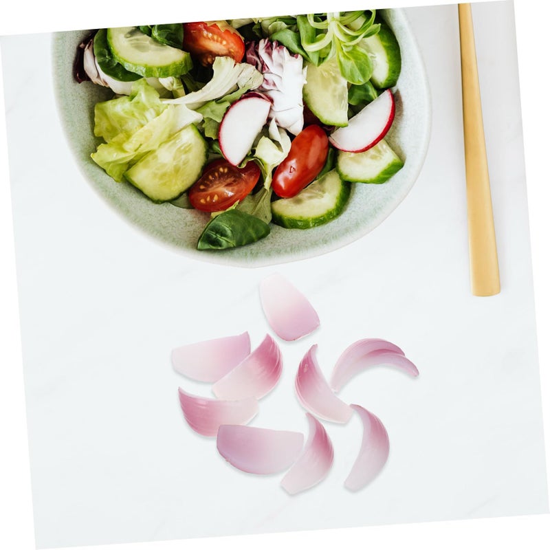 10 Pcs Artificial Mini Onion Model Realistic Faux Slices Home Decor - Image 5